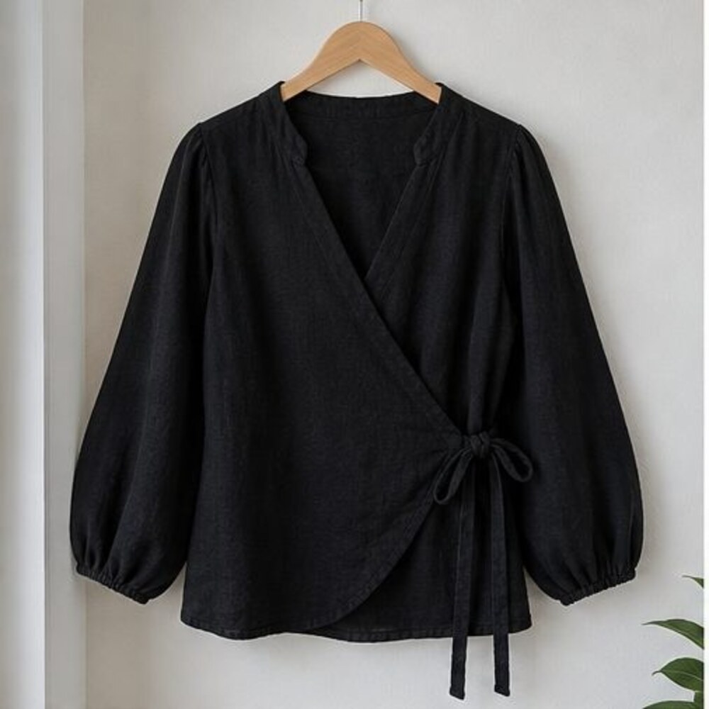 Black V Neck Top